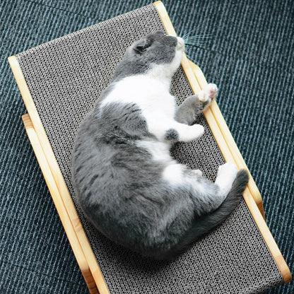 3-in-1 Wooden Cat Scratcher & Detachable Lounge Bed