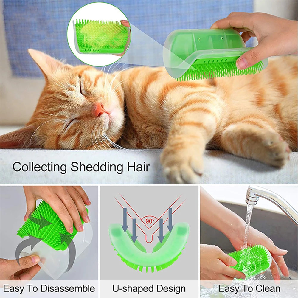 Cat Scratcher & Massager - Hair Removal Grooming Brush for Dogs and Cats