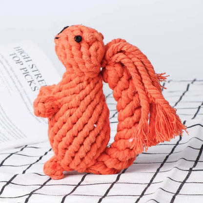 Handmade Cotton Rope Carrot Toy for Dogs and Puppies